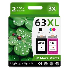 Skyink Ink Cartridges Black Combo Pack Replacement for HP 63 XL picture