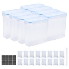 3D Printer Filament Storage Box 4L Blue with Markers, Labels & Desiccant, 8Pcs picture