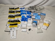Lot of Belkin RJ45 modular plugs, Hubbell INFINe plates, Leviton quickports,more picture