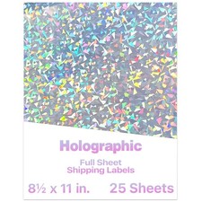 STARLIBOO 25 Sheets Holographic Sticker Paper, Diamond Pattern Printable Viny... picture