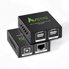 Avstar USB 2.0 extender over ethernet 165ft 50m AV-EX50-USB cat5e/6,  5V Power picture