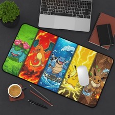 Kawaii Anime Desk Mat Venusaur Charizard Blastoise Mouse pad Eevee Gaming picture