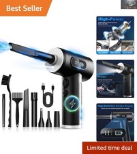 Portable Rechargeable Air Blower with Adjustable Speeds & Built-in LED Light picture