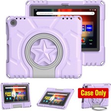 Case for 8in Tablet - Shockproof Kid-Proof Cover with Handle Stand, Light Purple picture