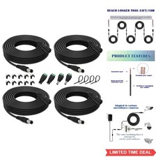 DC Power Extension Cable 4 Pack 33FT 12V 5.5mm x 2.1mm Female Male Adapter for picture