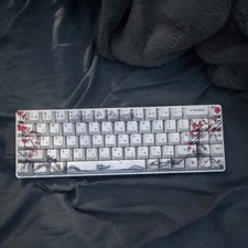 Royal Kludge RK68 Wired Mechanical Keyboard White/Gray Cherry Blossom picture