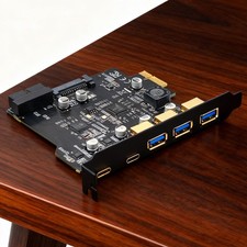 USB3.2 GEN1 PCI-E Expansion Card 5 Ports 2*Type-C 3*USB-A 19 Pin Connector 5Gb31 picture