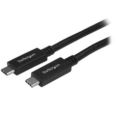 StarTech 1.6ft/50cm USB-C Cable, USB 10Gbps, 60W PD, 8K 50 cm / 20 in, Black picture