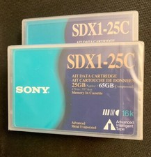 Sony SDX1-25C Advanced Intelligent Tape Data Cartridge 25/65 GB (2) NEW SEALED picture