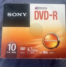 Sony DVD-R 4.7gb/go 1x-16x Optical Media 10 Pack 10dmr47ss  picture