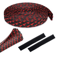 GEARit 25ft 1/2in Split Sleeve Cable Protector Wire Loom for PC - Black picture