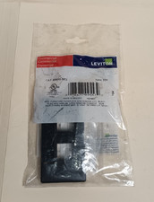Leviton 49910-SE2 Mod Furniture Faceplate W/ ID Window & 2 Ports in Black picture