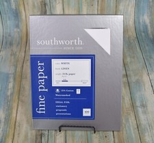 Southworth Fine Business Paper White Linin 100 Sheet 24lb Watermarked 25% Cotton picture