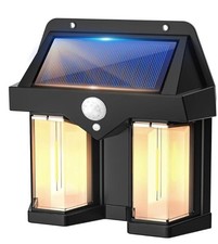 2 PACK Solar Wall Lamp 3 Modes Ip65 Waterproof Motion Sensor picture