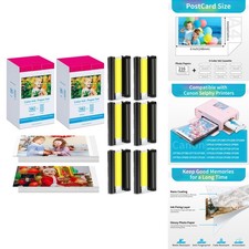 2 Pack Canon Selphy CP1500 Ink and Photo Paper KP-108IN picture