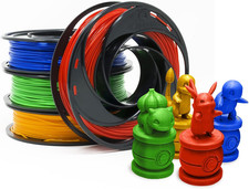 PLA Filament for 3D Printers 1.75Mm 200G, 4 Color Pack Multicolor (Original-Blue picture