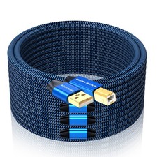 75ft USB 2.0 Printer Cable, High Speed A to B 75ft, Blue picture