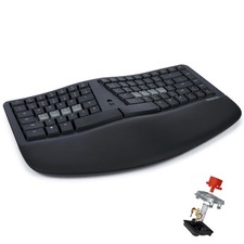 KINESIS mWave Quiet Ergonomic Keyboard for PC (Black) | Mechanical... picture