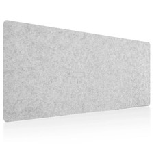 40x16 Inch 100x40cm Light Grey Large Felt Desk Mat Full Mouse Pad Protector picture