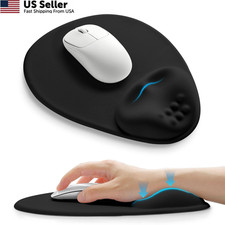 Basibutok Palm-Rest and Wrist-Hugging Mouse Pad classic, Dark Night Black picture