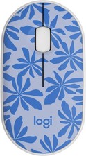 Logitech M340 Compact Ambidextrous Silent Wireless Mouse - Blue Floral | Silent picture