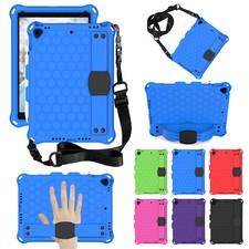 Fr iPad 9th 8th 7th 10.2 5th 6th Mini Heavy Duty Shockproof Kids Safe Strap Case picture