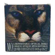 IBM M.O. 128MB Rewritable Optical Disks Formatted for DOS & OS/2 5-Pack New picture