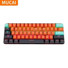 MUCAI MKA610 USB Mini Mechanical Gaming Wired Keyboard Red Switch 61 Key Gamer f picture