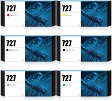 Compatible w/ HP 727 Cartridges 6Pk DesignJet T2530 T1530 T920 T930 T1500 T2500 picture