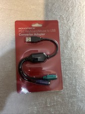 Monoprice PS/2 Keyboard/Mouse to USB Converter Adapter, Black picture