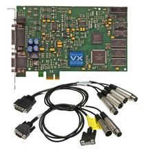 Digigram VX222e 24bit 192KHz AES Digital Broadcast Audio PCIe Card w/ XLR Cables picture