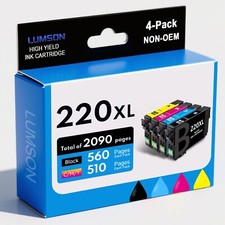 4PK 220XL T220XL Ink For Epson XP320 XP420 XP424 WF2630 WF2650 WF2660 WF2750 picture