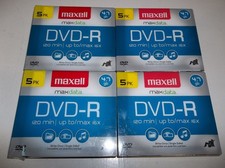 Lot Of 4 Maxell DVD-R 16X 4.7GB Blank Media Discs 5-Pack Brand New Sealed picture
