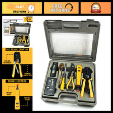10-in-1 Network Tool Kit - RJ45/RJ11 Crimper, LAN Tester, Punch Down, Stripper & picture