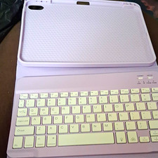 White Compact Tablet Keyboard Folio Case Cover, English QWERTY Standard picture