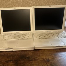 Lot Of 2- Apple iBook G4 A1133 Laptops 2005 Untested, No chargers picture