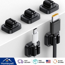 Adjustable Spring Clips for Cables | 5-Pack No-Residue Design - Perfect for Desk picture