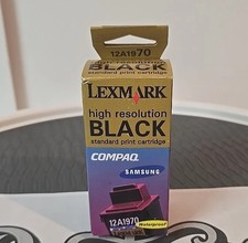 Lexmark Black Ink Print Cartridge 12A1970 High Resolution Factory Sealed New picture