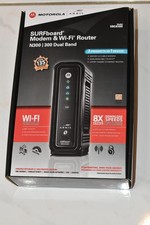 New, MOTOROLA ARRIS Surfboard Modem and Wifi Router - N300 Dual Band picture