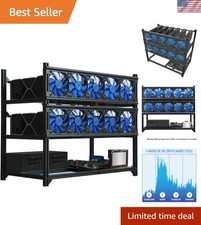 Heavy-Duty Aluminum Mining Rig Frame – 12 GPU Capacity with Air Cooling Solution picture