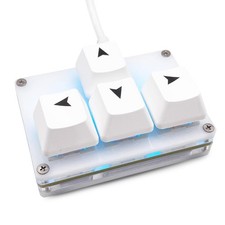 BTXETUEL Mini 4Key Keyboard WASD Arrow Key Keycaps OneHanded Mechanical Gamin picture