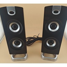 Insignia Wired Computer Speakers Left & Right Pair 3.5mm AUX Desktop Speakers picture