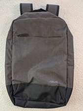 ASUS 16 Inch Laptop Backpack Gray Black Front Zip Pocket Padded Straps picture