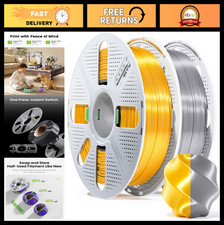 Silk PLA Gold Silver 3D Printer Filament, Pre-Dried, Reusable Spool, High Qualit picture