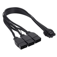 PCI-e 5.0 Extension Cable, 16 Pin(12+4) Male to PCIE 3x8Pin(6+2) Female Black picture