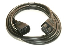 6FT 14AWG Monitor to Computer Power Extension Cable C14-C15 IEC320 picture