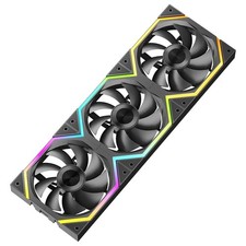 Jungle Leopard Galaxy 120mm PC Case Fan, ARGB and PWM Cooling Fan Black (3-Pack) picture