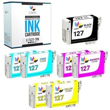 CMYi 7-PK Replacement T127 Combo Pack Ink Cartridge for Epson Stylus NX530 NX625 picture