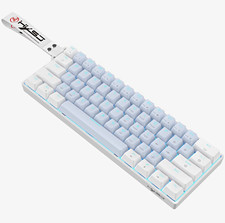 HXSJ Mechanical Wired USB Backlit Keyboard White/Gray English QWERTY picture
