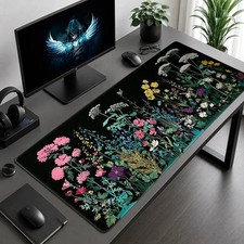 1pc Multi-Size Rubber Mouse Pad 2D Flat Durable Anti-Wear Floral Pattern Mouse picture